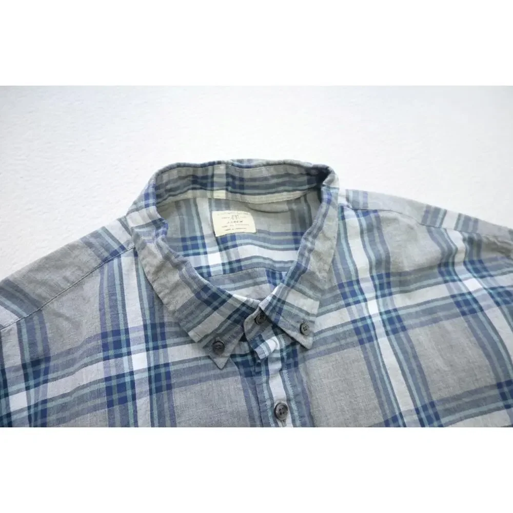 J Crew Dress Shirt Classic Fit Casual Plaid Button Up Long‎ Sleeve Mens XL
